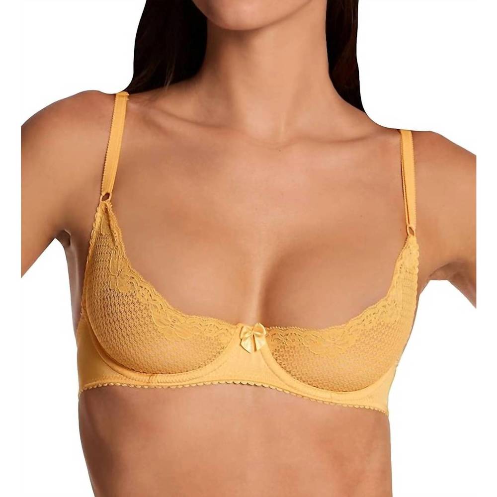 NEW TIMPA LINGERIE duet lace underwire demi bra in marigold